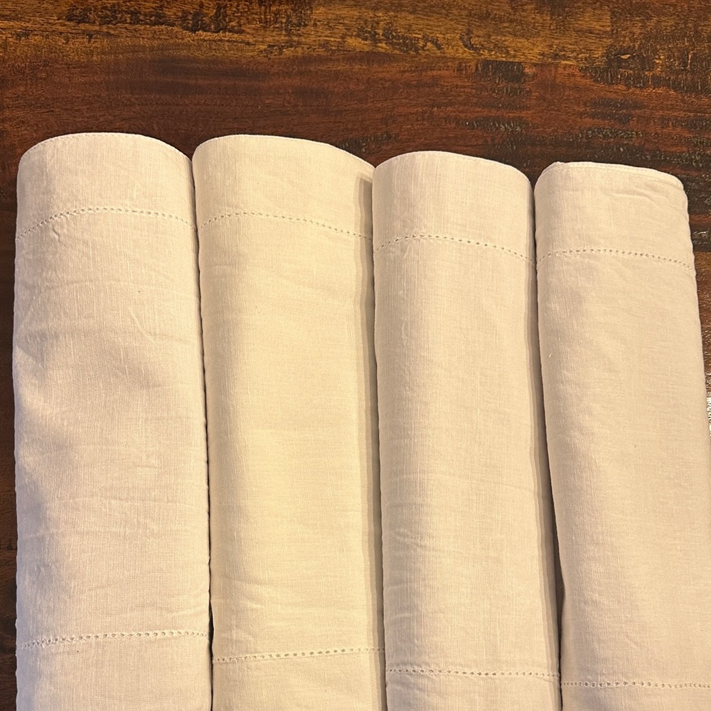 Set of four Creamy white table runners- PERFECT FOR THANKSGIVING!
